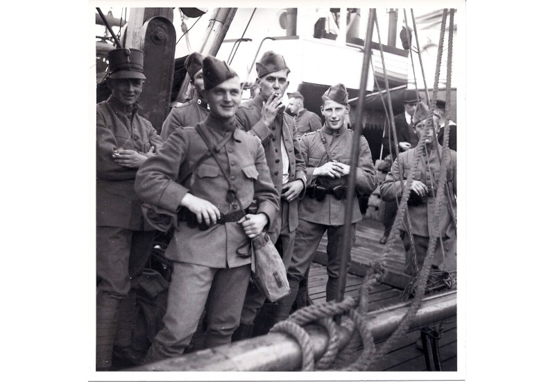 Op de Wilhelmina Tolkamer B.Roos,  J.Roos, W.Derksen, Th. Pastoor, H.Hesseling